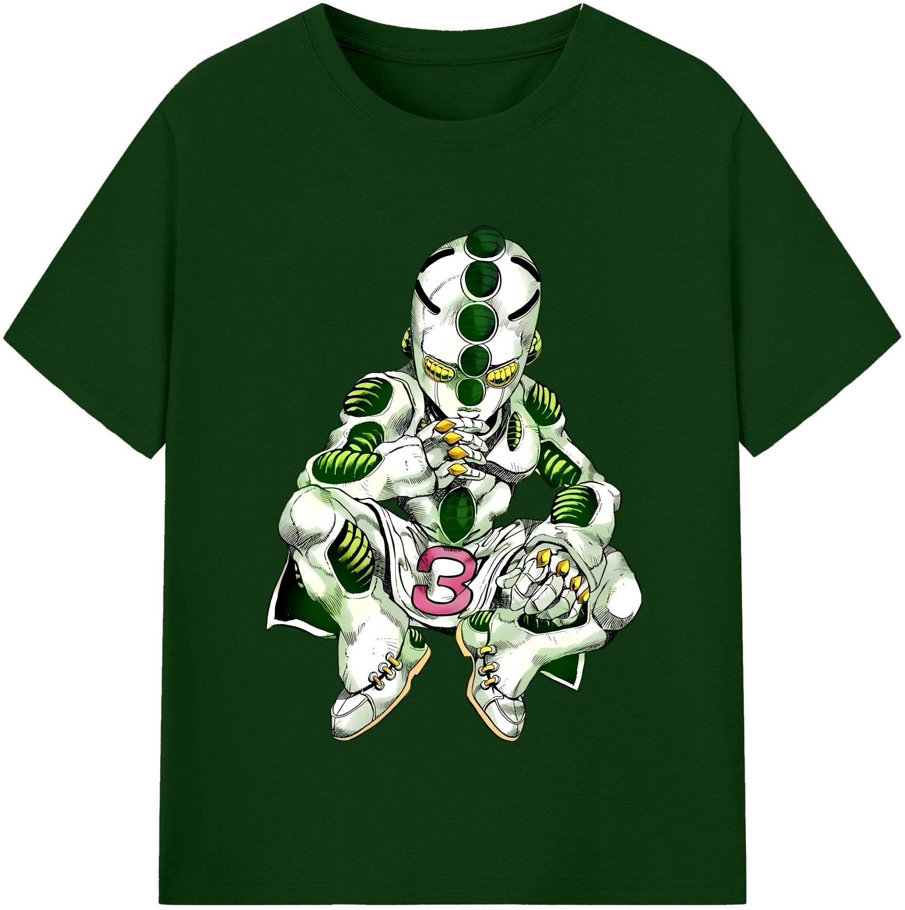 （画像用） ジョジョの奇妙な冒険 広瀨康一 JoJo's Bizarre Adventure Hirose Koichi 綿100％半袖Tシャツ（フロントプリント）